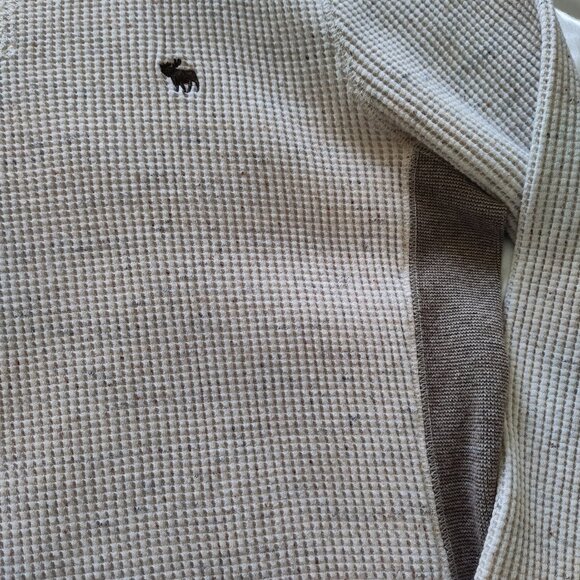Abercrombie & Fitch Muscle Thermal Waffle Knit Long Sleeve T-shirt Large - Picture 3 of 8